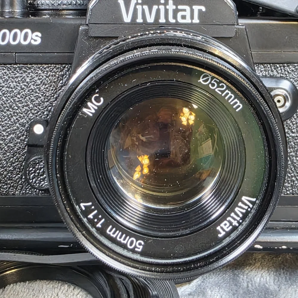 Vivitar V3000S Black Film Camera with Flash